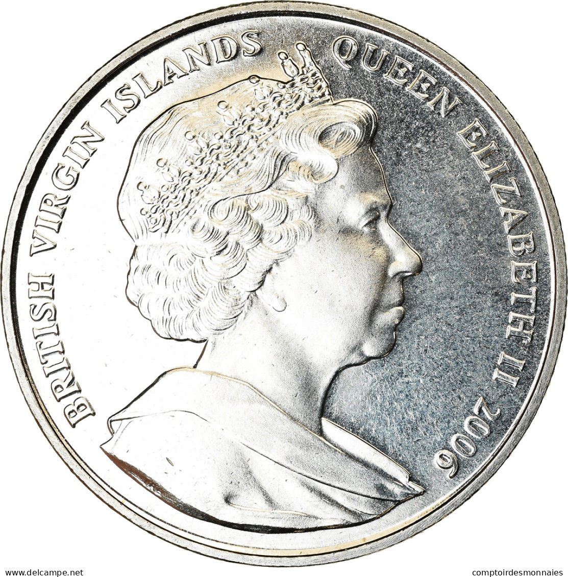 Monnaie, BRITISH VIRGIN ISLANDS, Dollar, 2006, Franklin Mint, Dauphins, SPL - British Virgin Islands