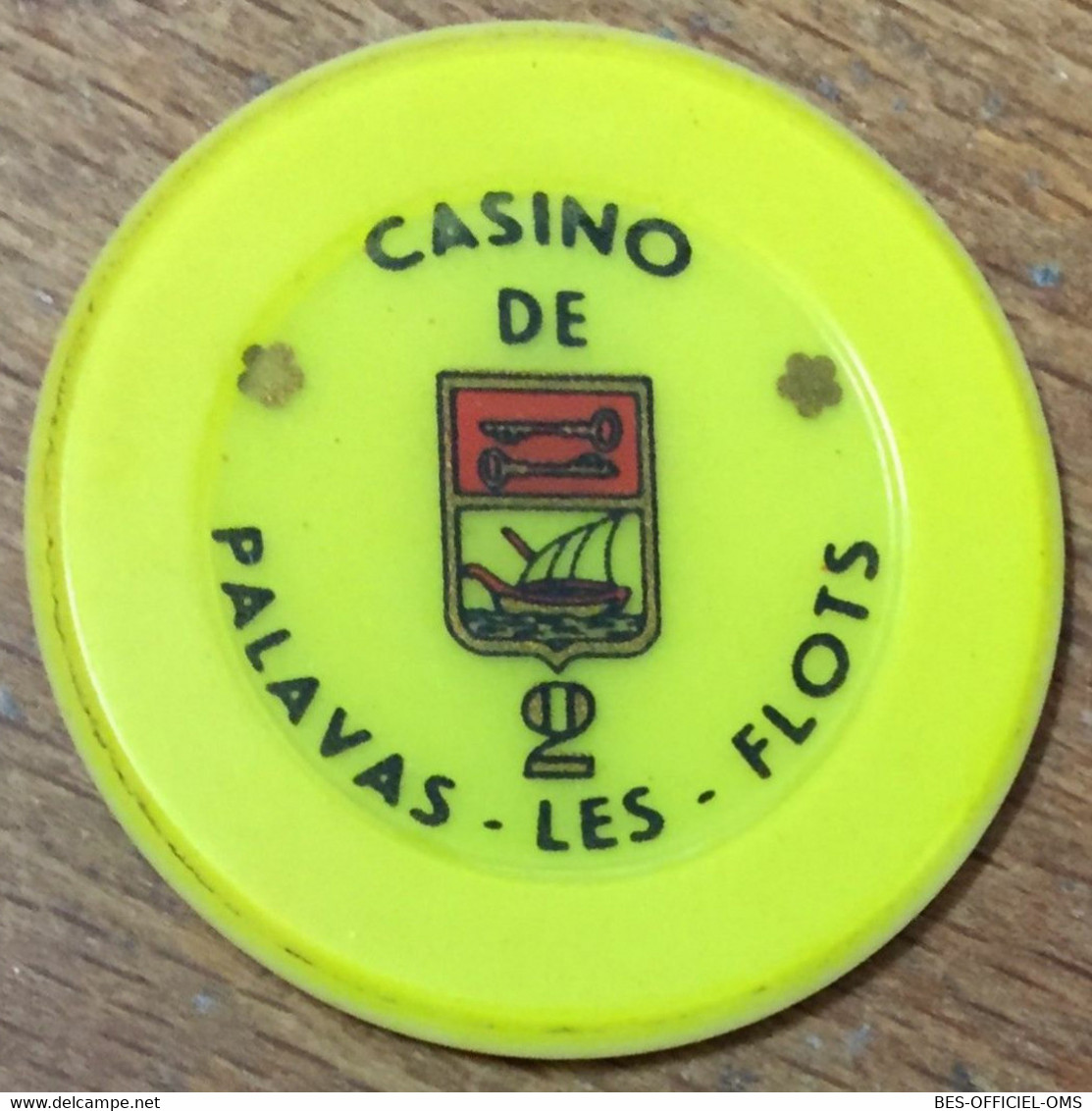 34 PALAVAS LES FLOTS CASINO JETON DE 2 FRANC N° 3890 CHIP TOKENS COINS - Casino