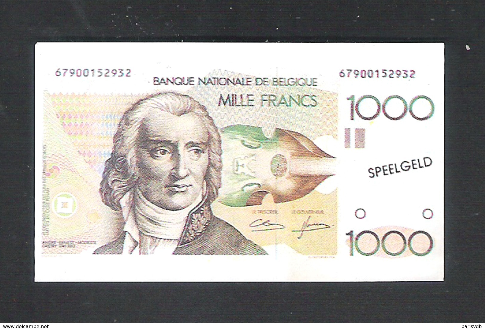 BANKBILJET 1000 F - SPEELGELD  - 7,5 Cm X 4,5 Cm  (BB 35) - [ 8] Vals En Specimen