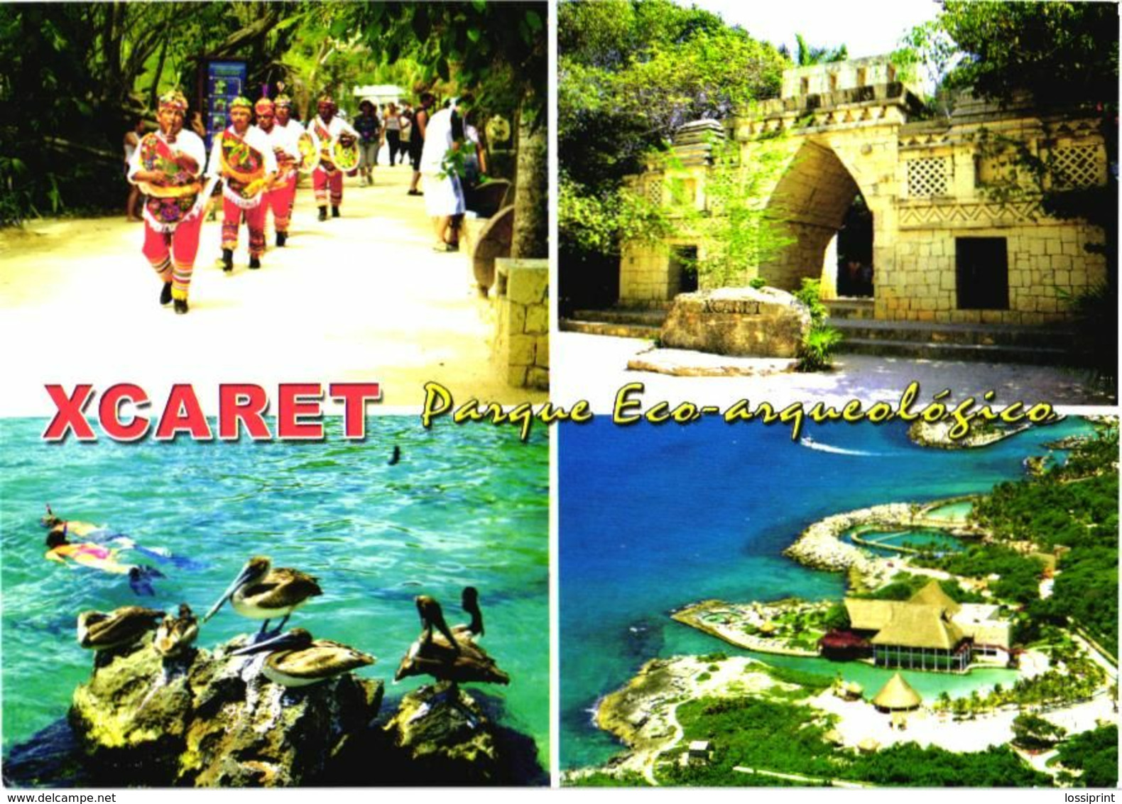 Mexico:Xcaret, Men, National Costumes, Views - Mexiko