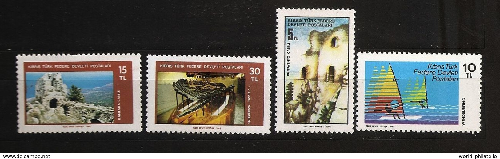 Turquie Chypre Turc RTCN 1982 N° 103 / 6 ** Bateau, Musée, Navire, Château, Kantara, Buffavento, Planche à Voile, Prison - Sonstige & Ohne Zuordnung