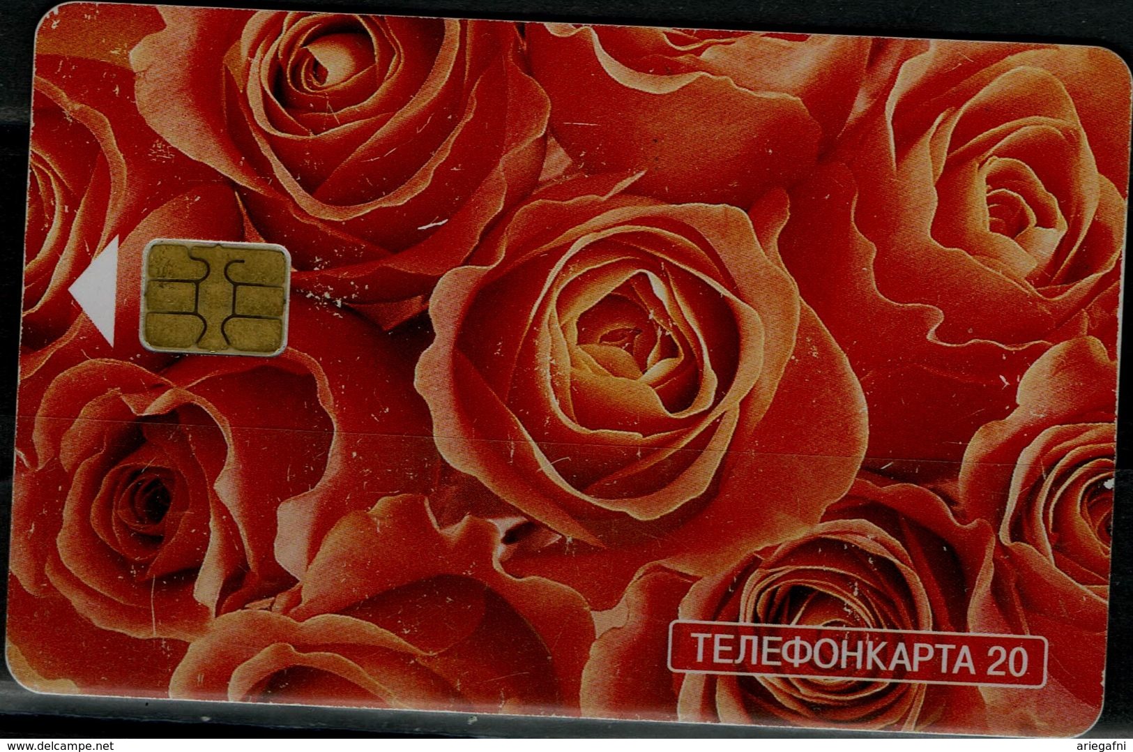 RUSSIA 2003 PHONECARD ROSES USED VF!! - Flowers