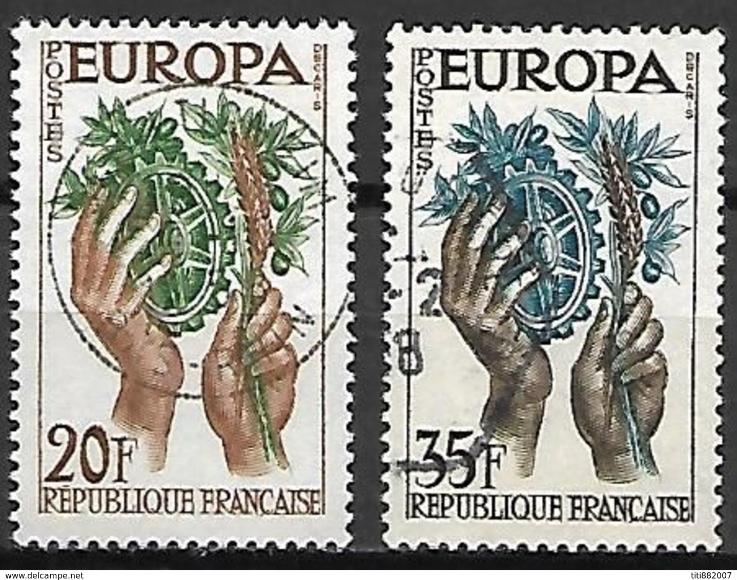 FRANCE    -   1957.    EUROPA   -    Y&T N° 1122 à 1123 Oblitérés. - 1957