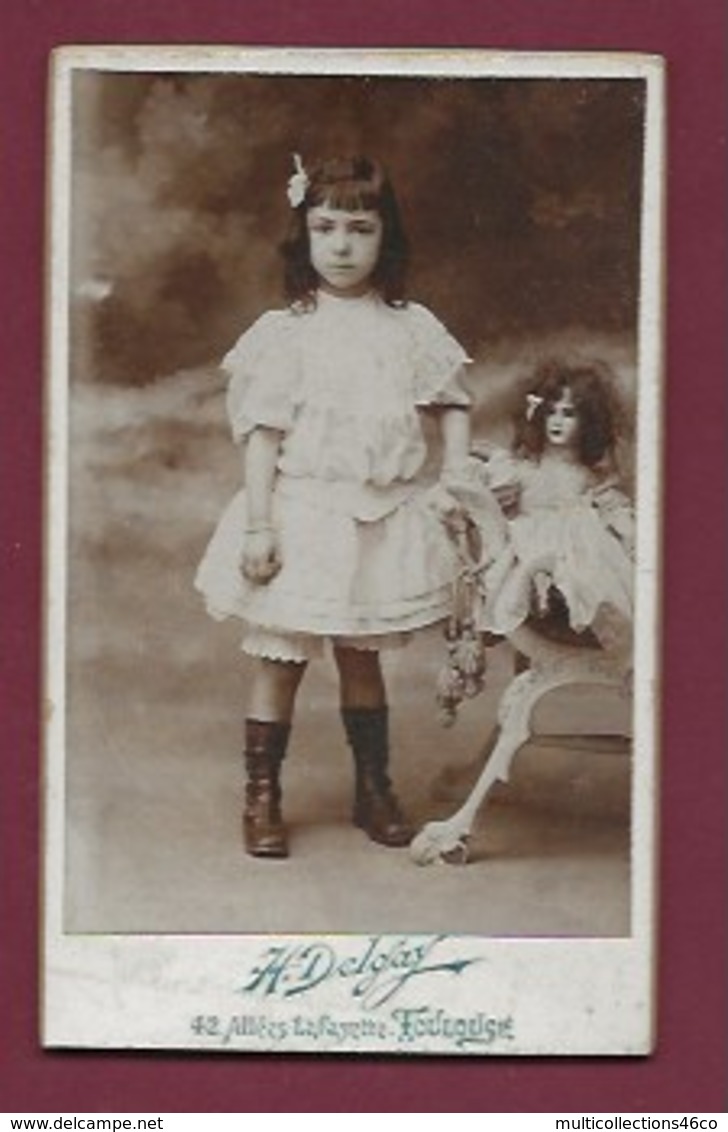 070820B - PHOTO CDV DELGAY TOULOUSE 31 HAUTE GARONNE - JEUX JOUET ANCIEN Enfant Bebe POUPEE - Antikspielzeug