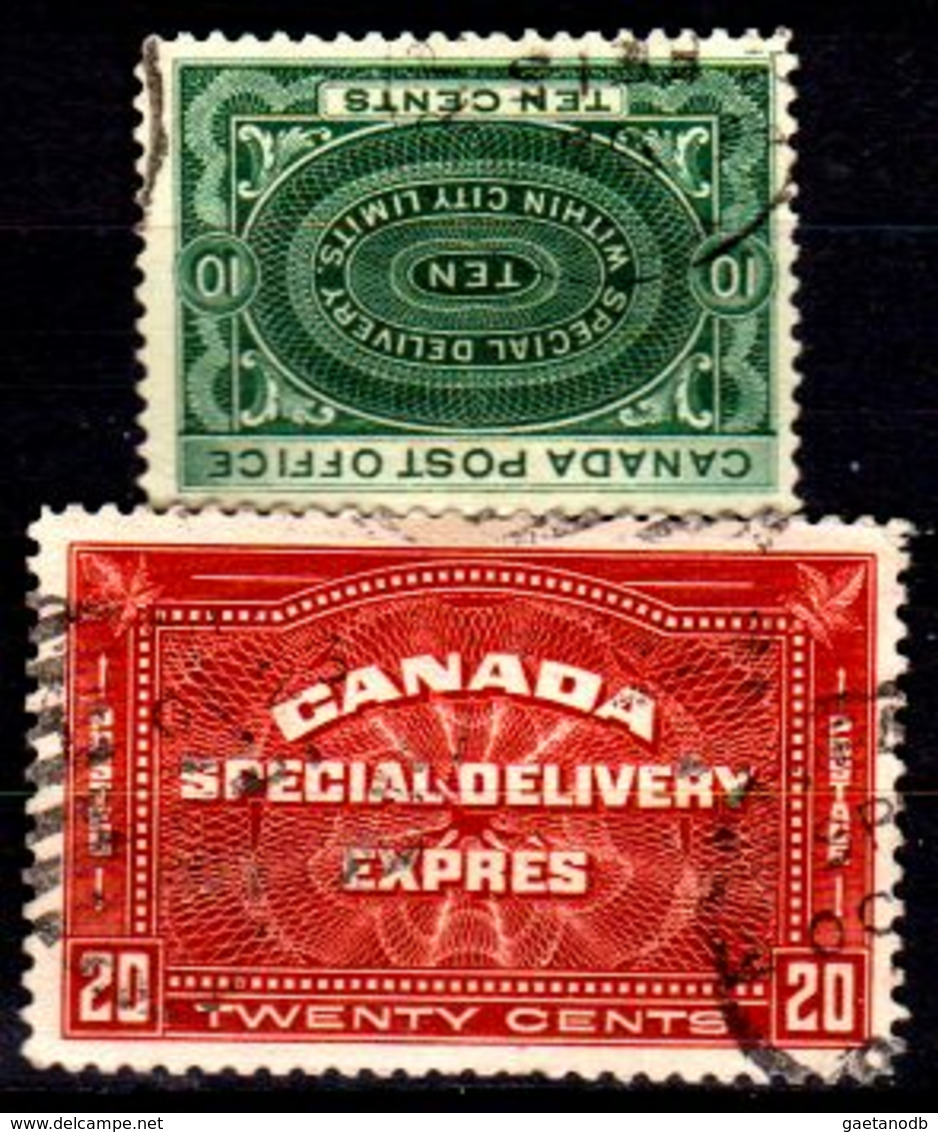 B347-Canada: EXPRES. 1898-1930 (o) Used - Senza Difetti Occulti - - Eilbriefmarken