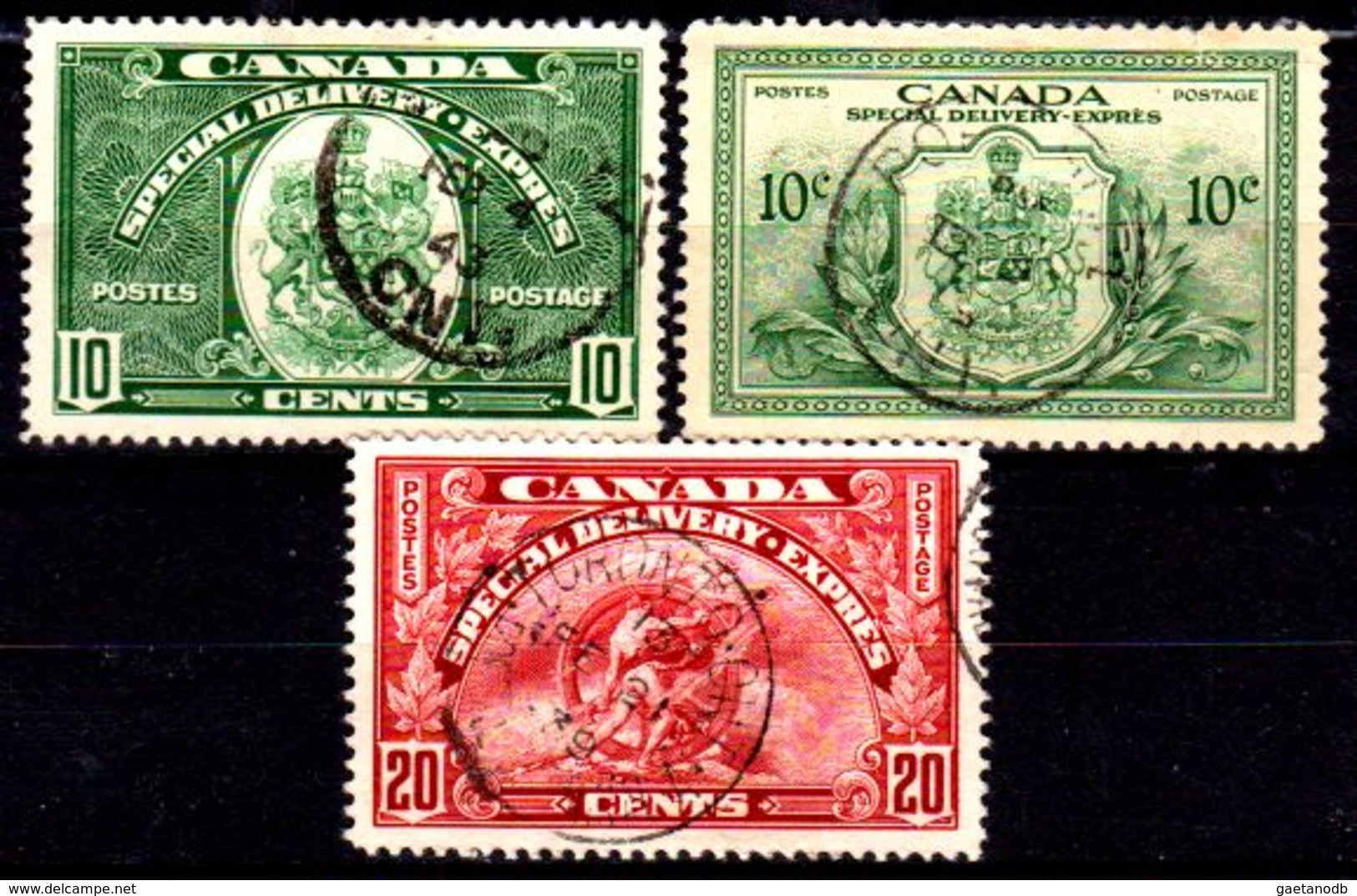 B348-Canada: EXPRES. 1935-1946 (o) Used - Senza Difetti Occulti - - Exprès