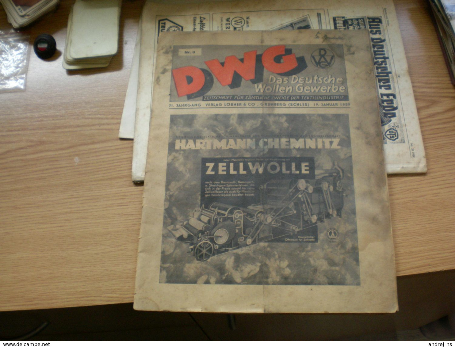 Das Deutsche Wollen Gewerbe 1939 Hartmann Chemnitz Zellolle Textilmaschinen - Catalogi