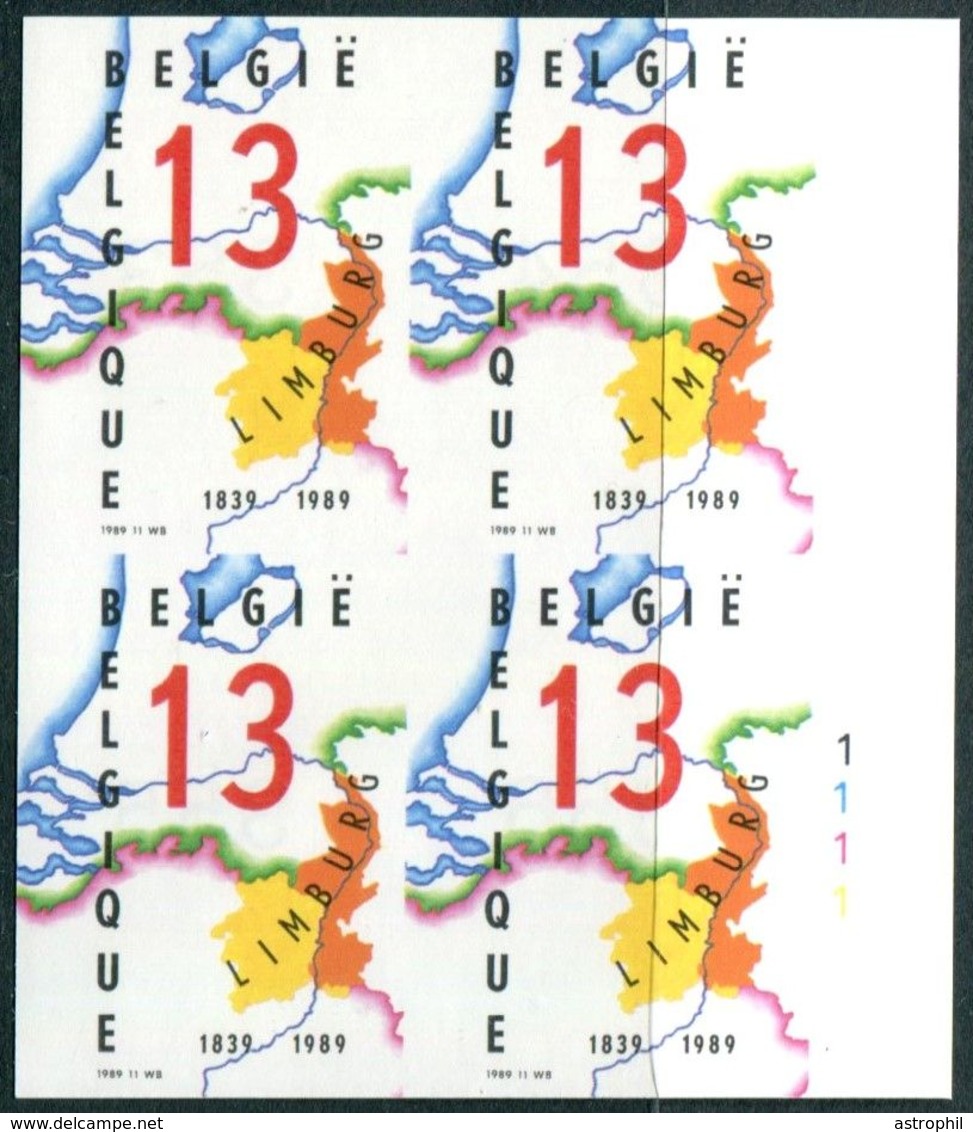 13189466 BE 19890930; Partage Limburg Limbourg; Bl4 ND Cob2338 N°353à356 - Sonstige & Ohne Zuordnung