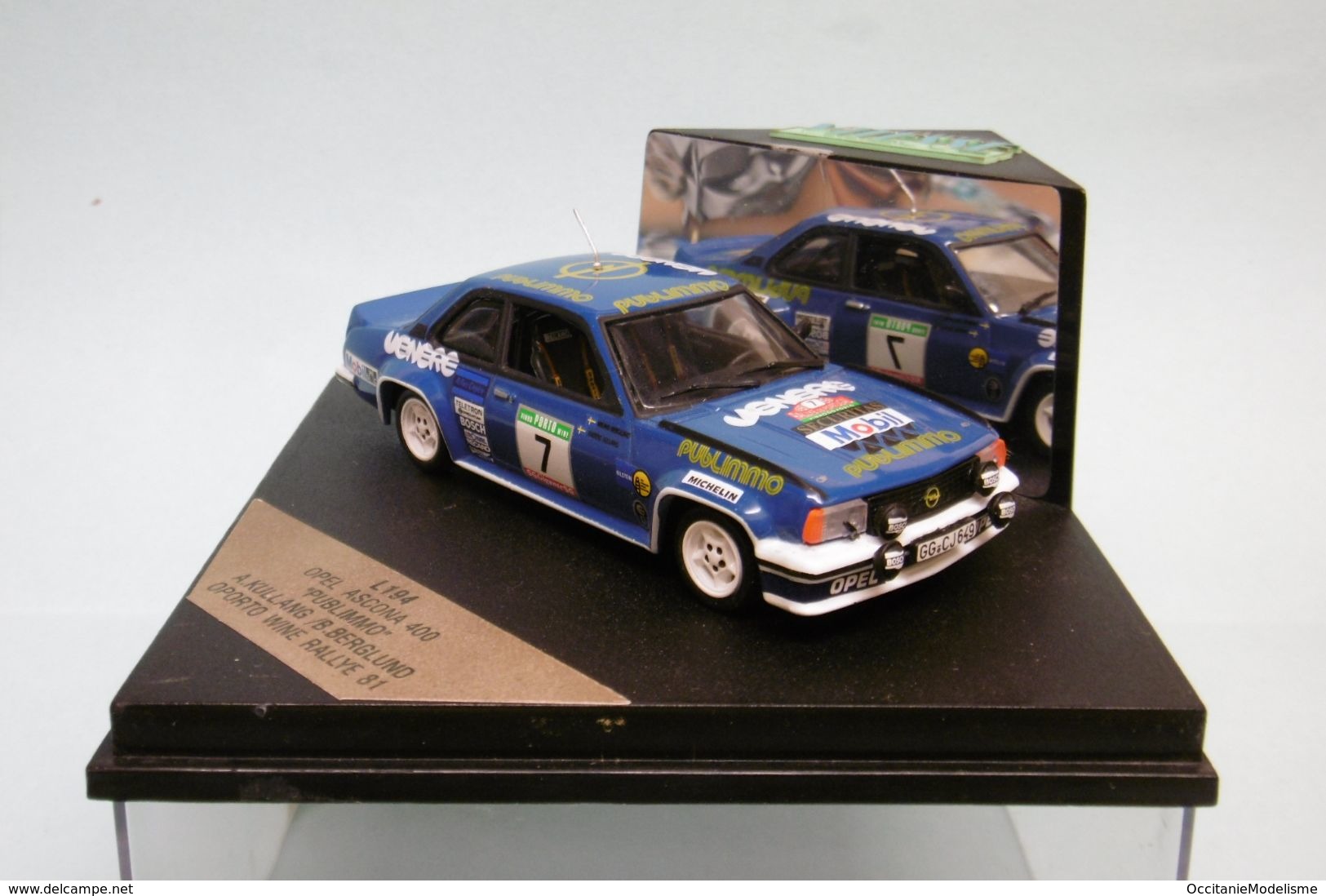 Vitesse - OPEL ASCONA 400 Publimmo A. Kullang / B. Berglund Rallye Oporto Wine 1981 Réf. L194 1/43 - Vitesse