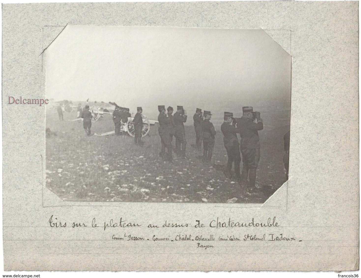Photographie De 1910 : Tirs Au Dessus De Chateaudouble -  3e Groupe Dans Le Vercors 6° Régiment D'Artillerie - - Krieg, Militär