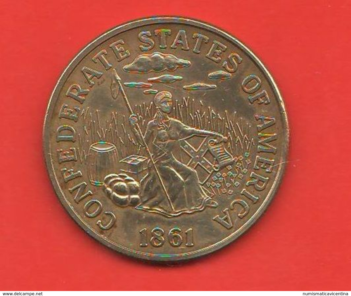 USA Token 20 Dollars C.S.A Gettone In Ottone Copia Copy Fake - Altri & Non Classificati