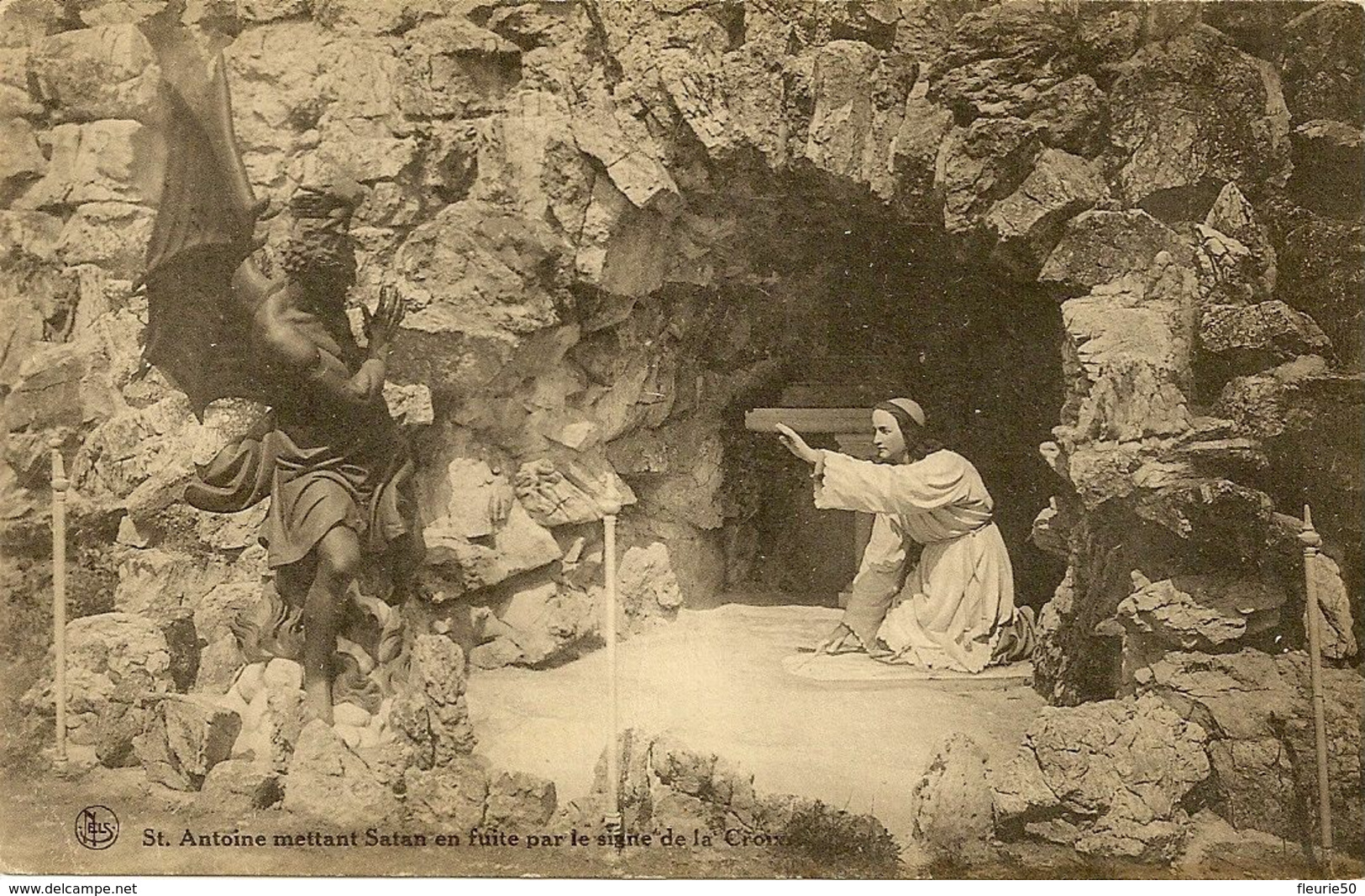 Grottes De St. Antoine à CRUPET - St. Antoine, Enfant, Chassant Le Démon. - Assesse