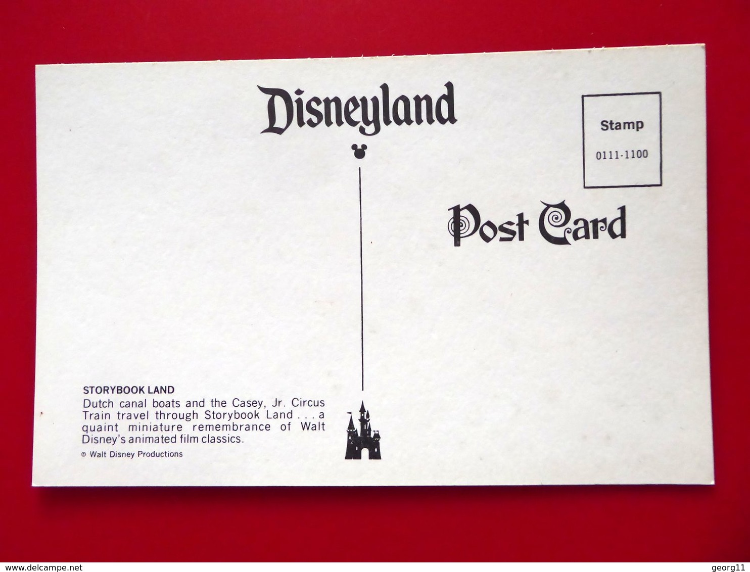 Disneyland - Storybook Land - Canal Boats- Vintage Postcard - Kleinformat - Boot - Anaheim
