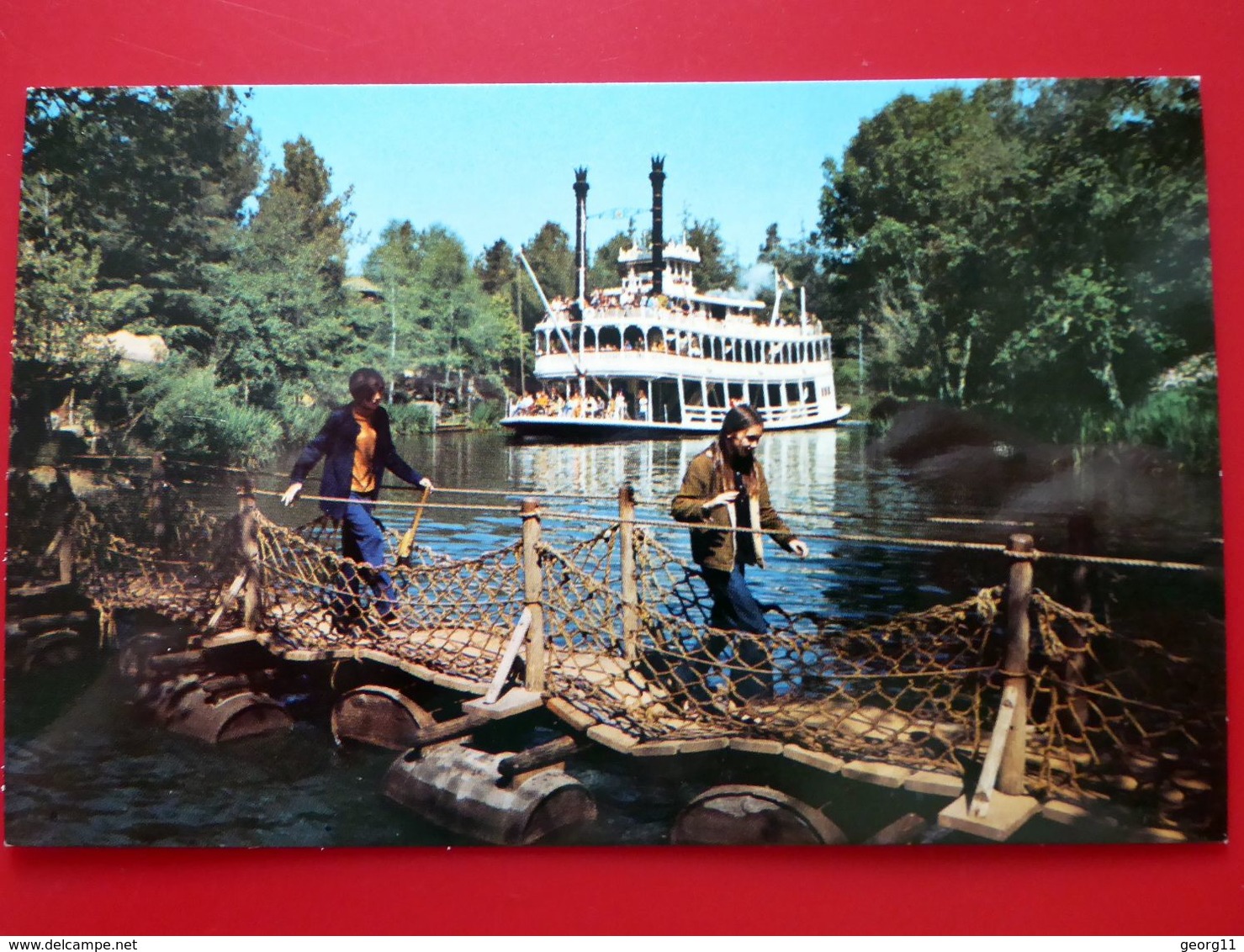 Disneyland - The Rivers Of America  - Vintage Postcard - Kleinformat - Mark Twain River Boot - Anaheim