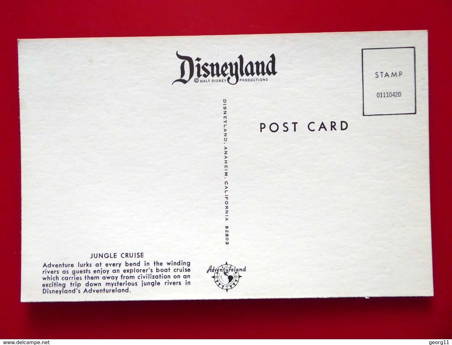 Disneyland - Jungle Cruise - Dschungelkreuzfahrt - Vintage Postcard - Kleinformat - Anaheim