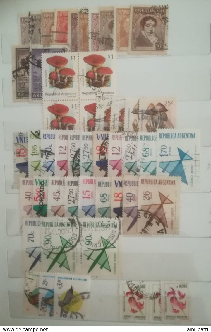 ARGENTINA - LARGE ACCUMULATION OF NEWS MNH** AND USED STAMPS + TWO PERFIN - THOUSANDS OF UNCHECKED STAMPS
