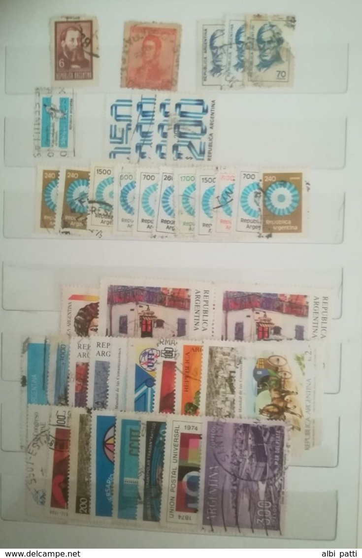 ARGENTINA - LARGE ACCUMULATION OF NEWS MNH** AND USED STAMPS + TWO PERFIN - THOUSANDS OF UNCHECKED STAMPS