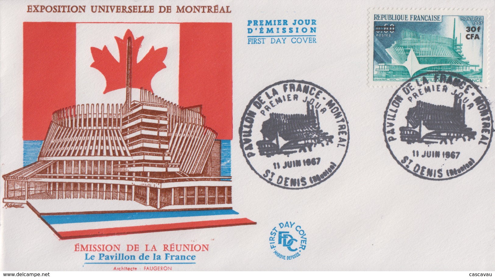 Enveloppe  FDC   1er  Jour   REUNION     Exposition  Universelle   MONTREAL     SAINT  DENIS   1967 - 1967 – Montreal (Kanada)