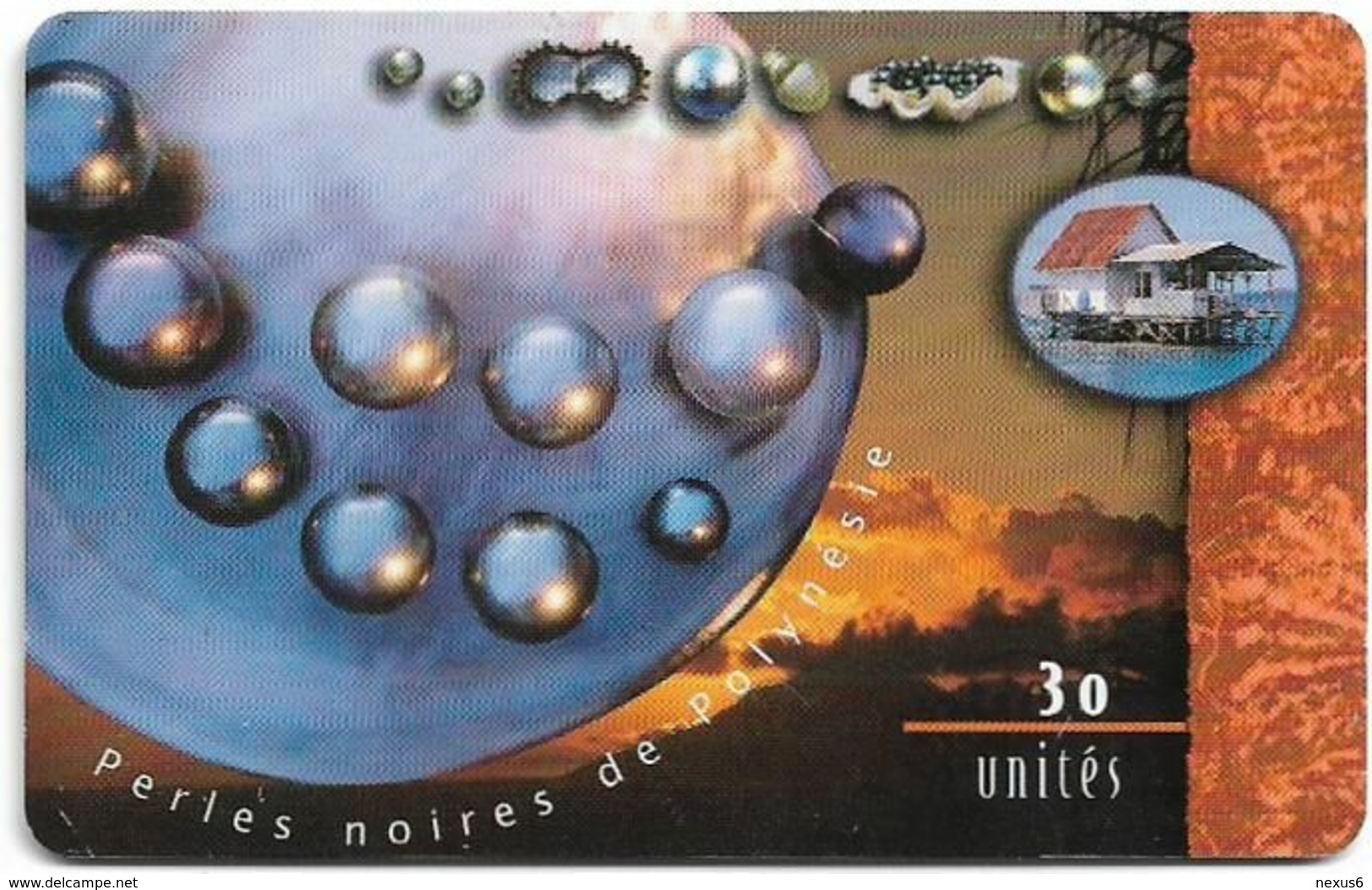 French Polynesia - OPT - Perles Noires (Sunset), 10.1998, 30Units, 50.000ex, Used - Polynésie Française