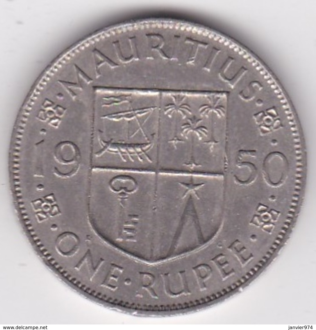 Ile Maurice One Rupee 1950 George VI. KM# 29 - Mauritius