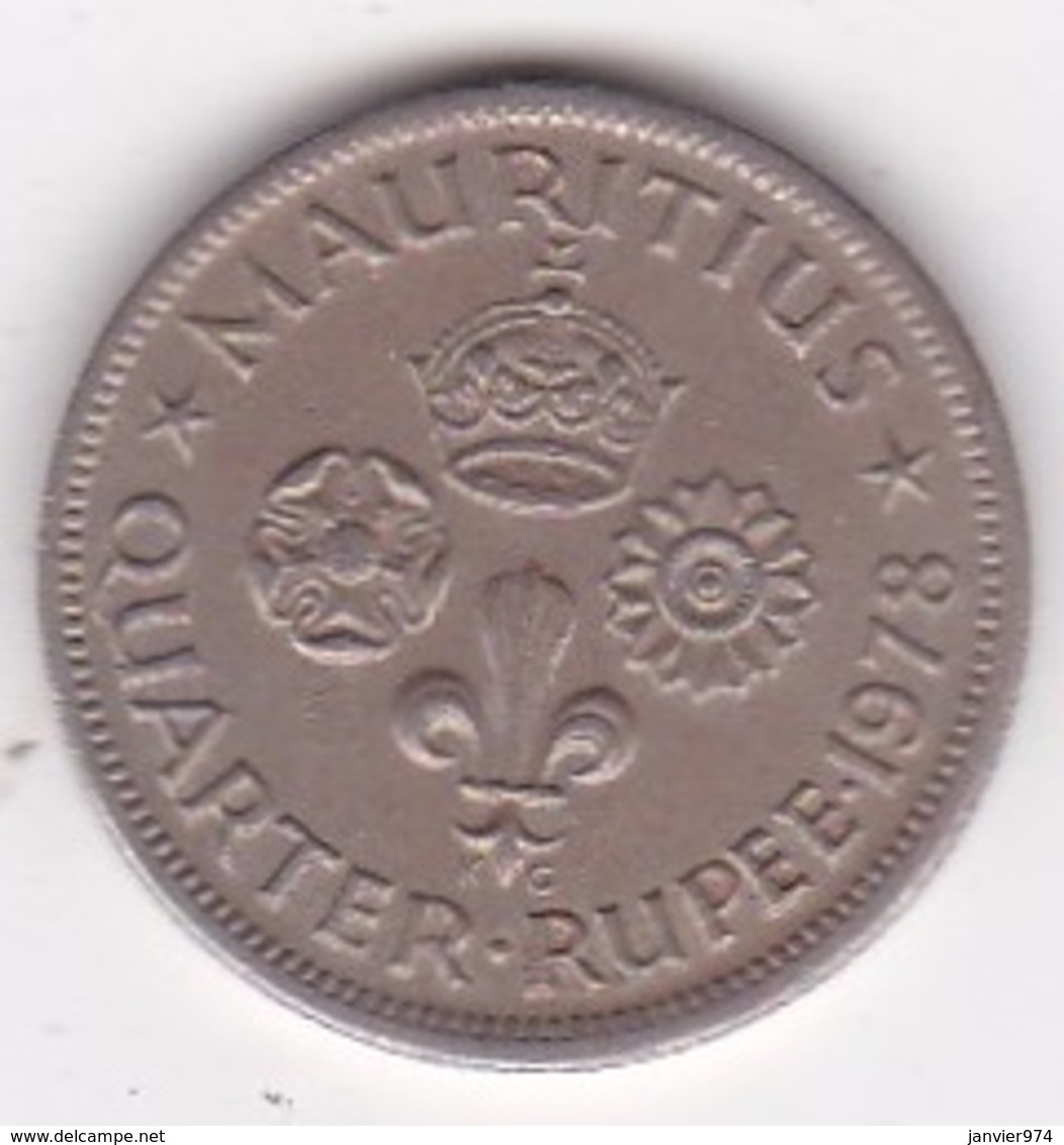 Ile Maurice, 1/4 Rupee 1978  Elizabeth II. KM# 36 - Mauritius