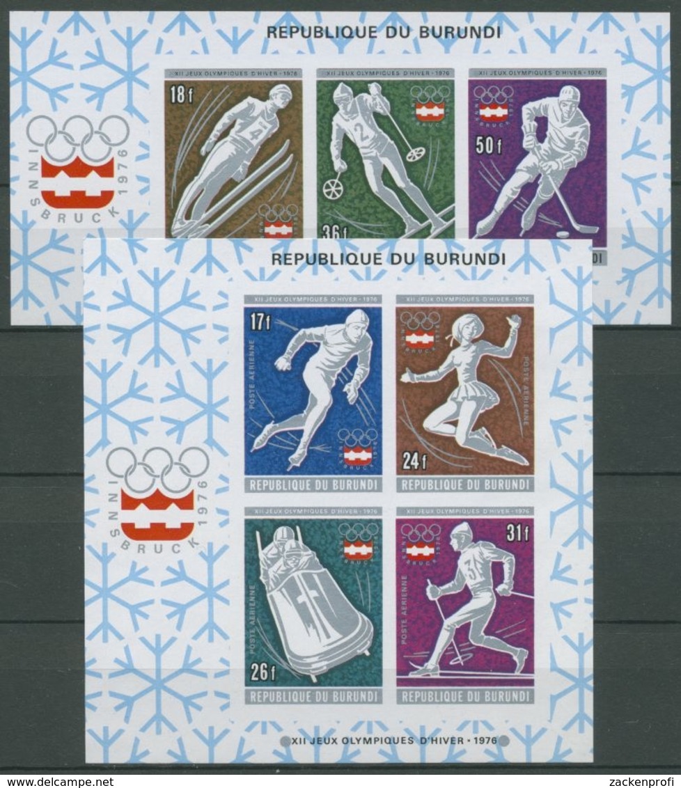 Burundi 1976 Olympische Winterspiele Innsbruck Block 90/91 B Postfrisch (C28041) - Unused Stamps