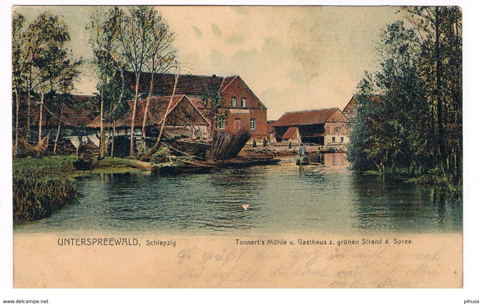 D-11310  UNTERSPREEWALD / SCHLEPZIG : Tennert's Mühle Und Gasthaus Z. Grunen Strand D. Spree - Dahme