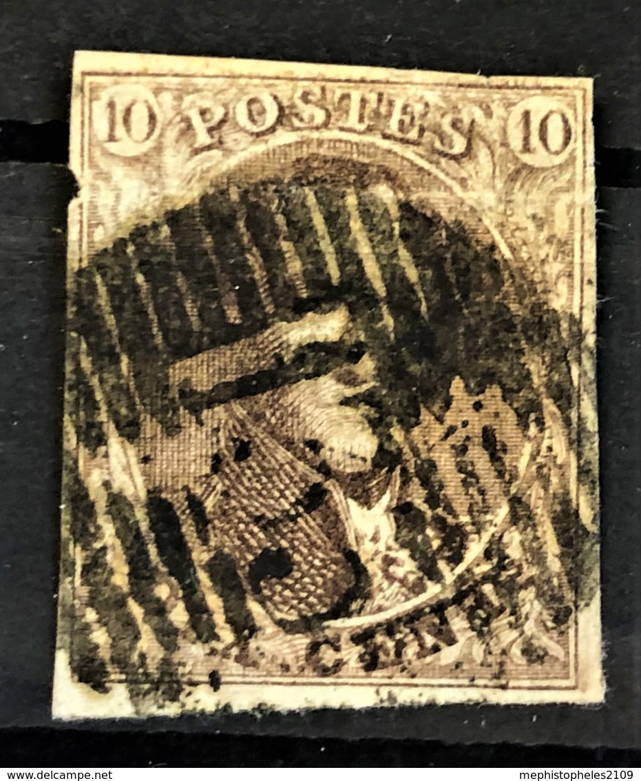 BELGIUM 1851 - Canceled - Sc# 6b - 10c - 1851-1857 Médaillons (6/8)