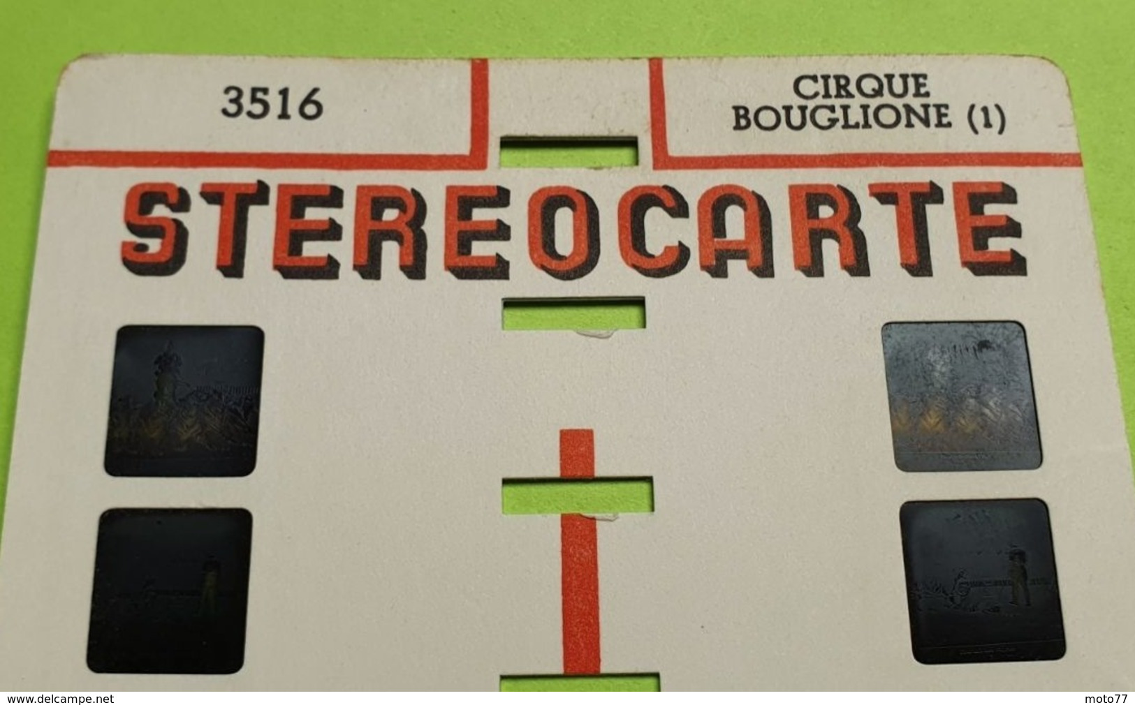 2 STÉRÉOCARTES - Vues En  RELIEF Et En COULEUR Pour Boitier Lumineux Stéréoscopique - Cirque Bouglione - 1963 - Altri & Non Classificati