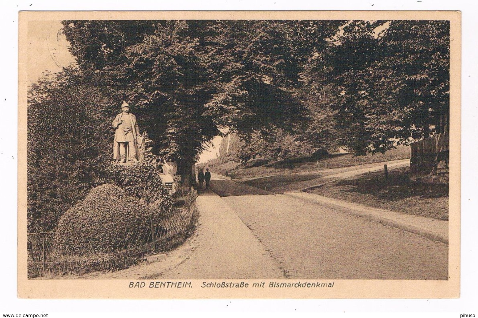D-11315   BAD BENTHEIM : Schlossstrasse Mit Bismarckdenkmal - Bad Bentheim