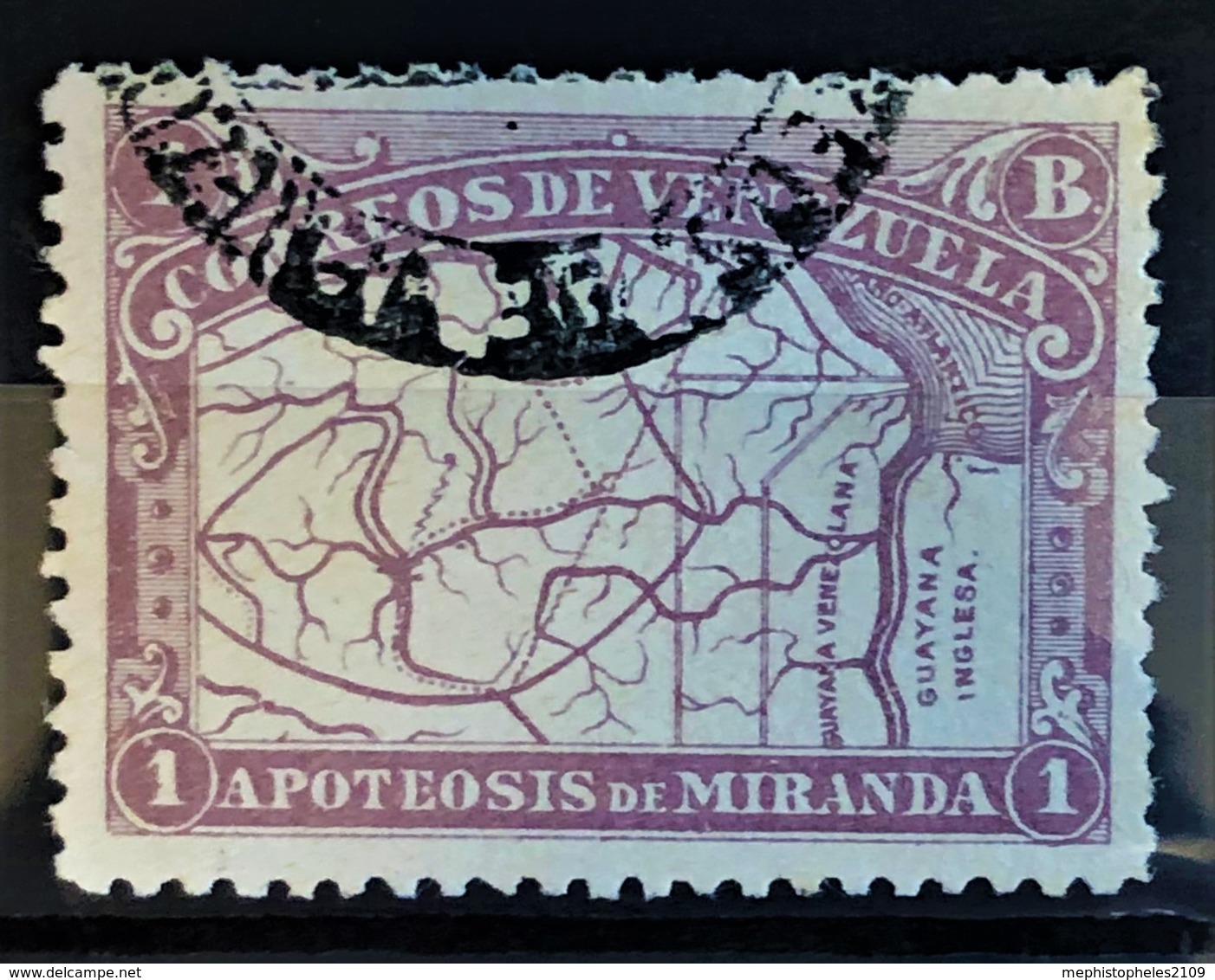 VENEZUELA 1896 - Canceled - Sc# 141 - 1b - Apotheosis De Miranda - Venezuela