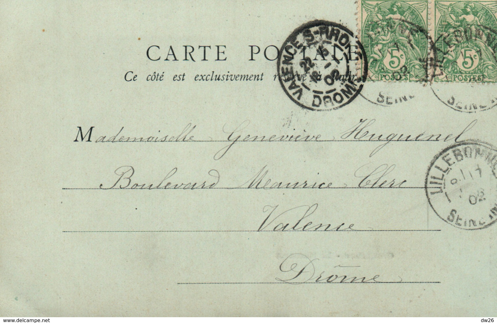 Caudebec-en-Caux - Le Mascaret - Librairie L'Action Morale - Carte Dos Simple En 1902 - Caudebec-en-Caux