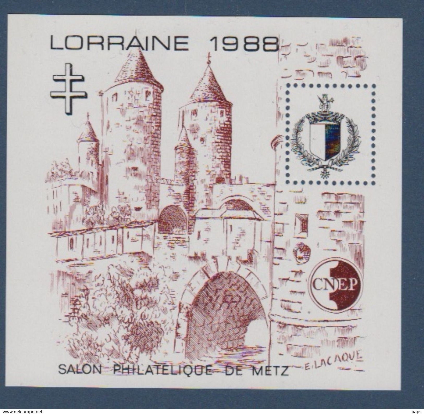 CNEP-1988-N°9** LORRAINE.Salon Philathélique De METZ - CNEP