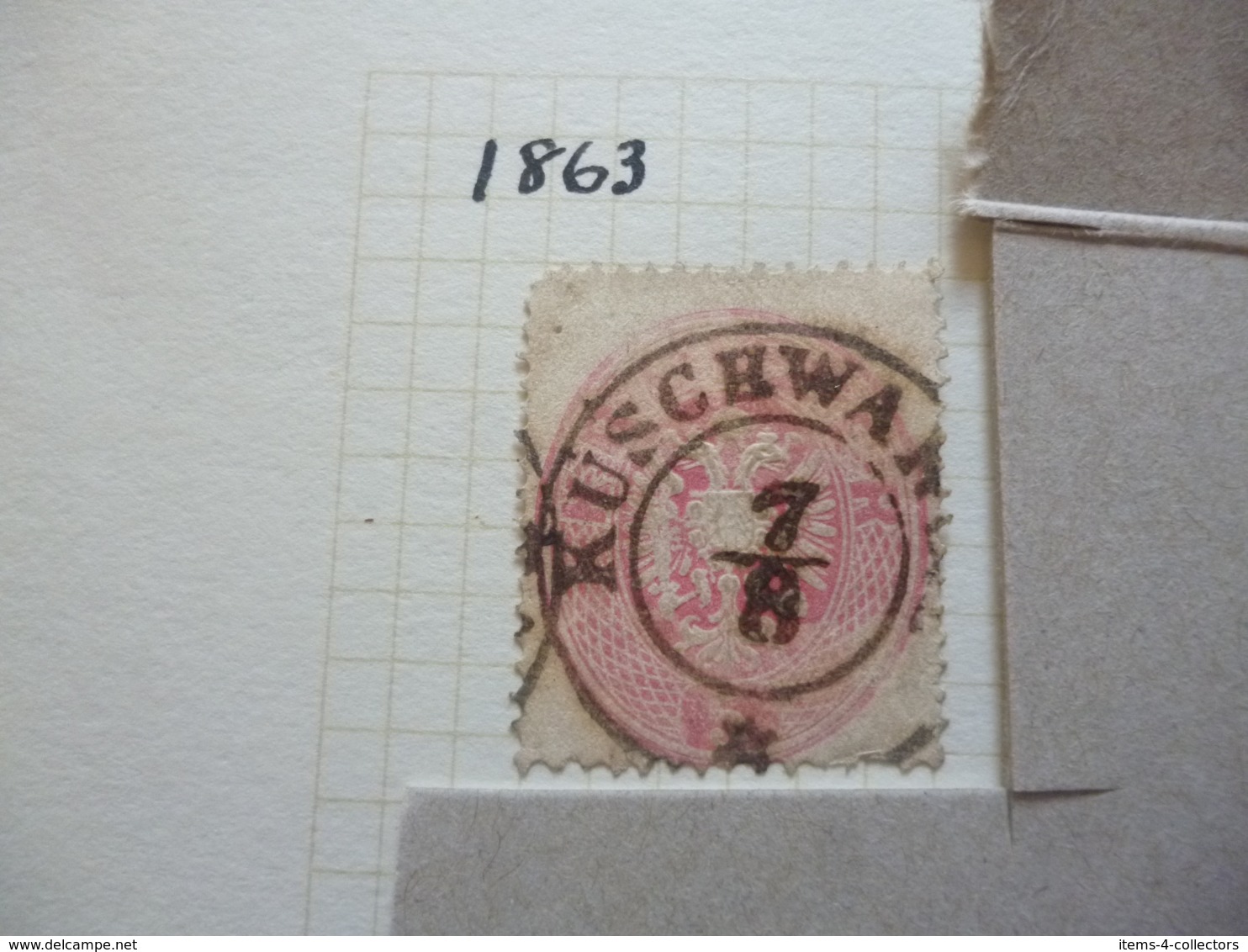 AUSTRIA 1863 USED FINE POSTMARK - Otros & Sin Clasificación