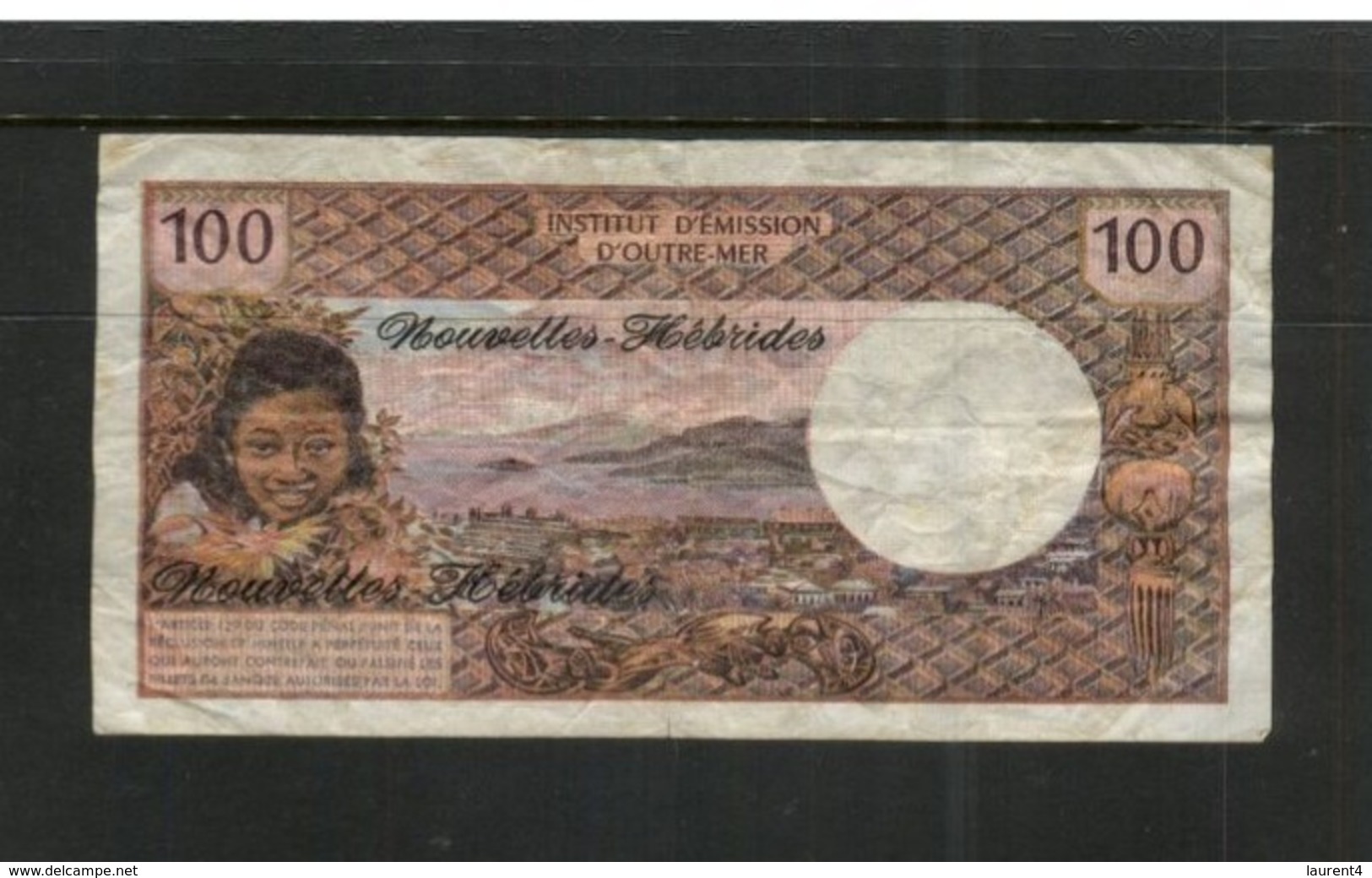(special Under Stamps) 100 Francs - Banknote / Billet 100 F From Nouvelles Hébrides (08365 K 1) See Front And Back - Autres - Océanie