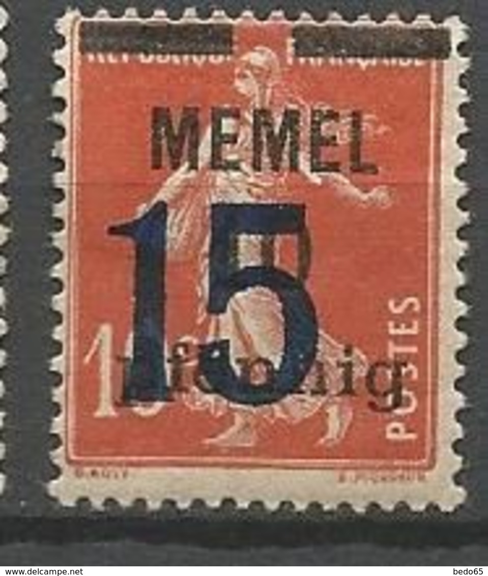 MEMEL N° 38  NEUF*  CHARNIERE  / MH - Neufs