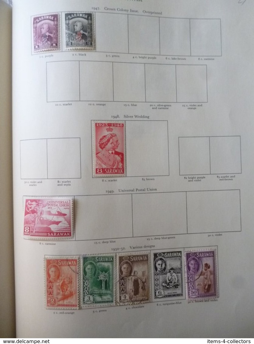 SARAWAK KING GEORGE VI USED OR MINT HINGED STAMPS - Sarawak (...-1963)