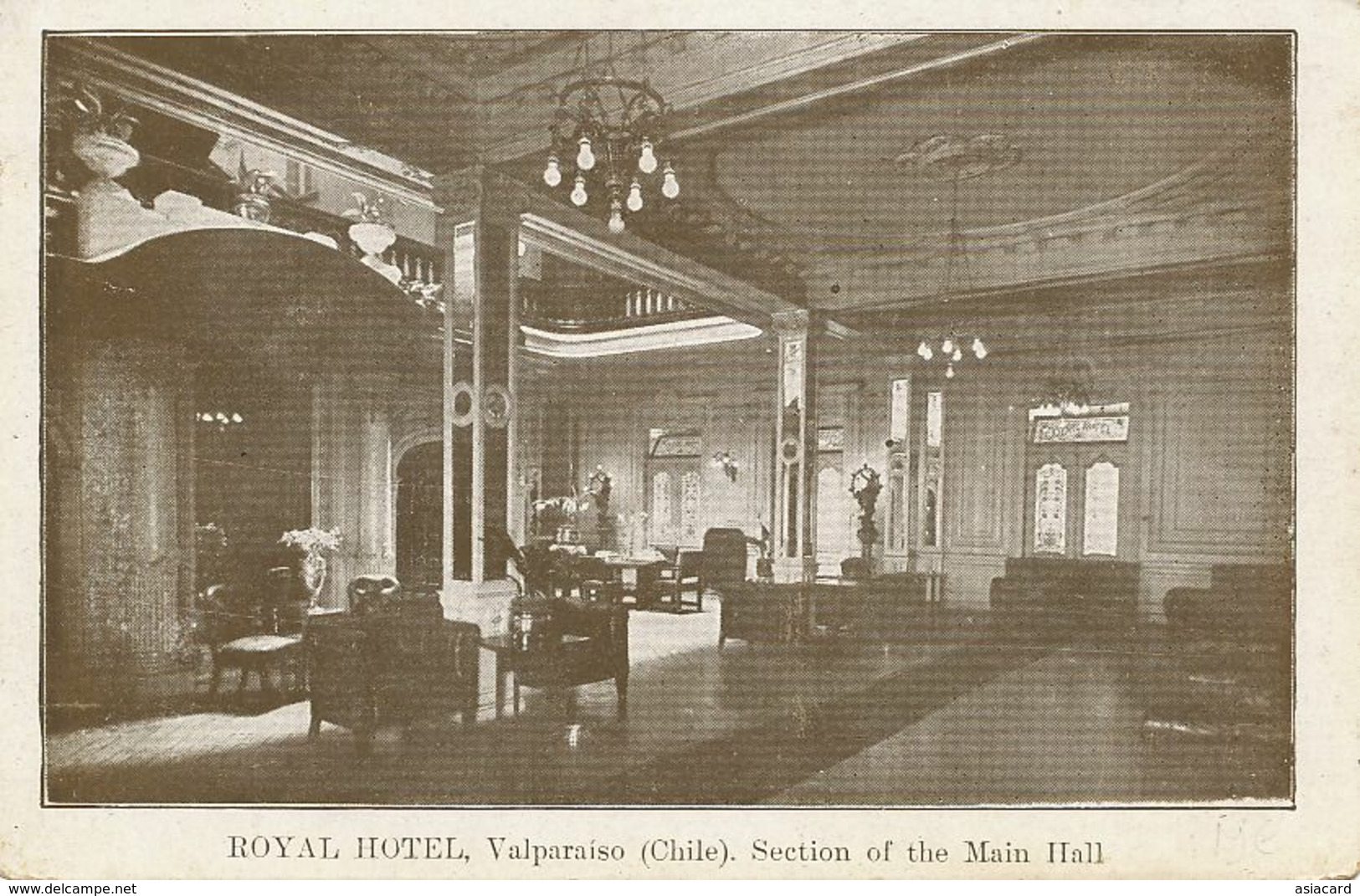 Valparaiso Royal Hotel Section Of The Main Hall - Chili