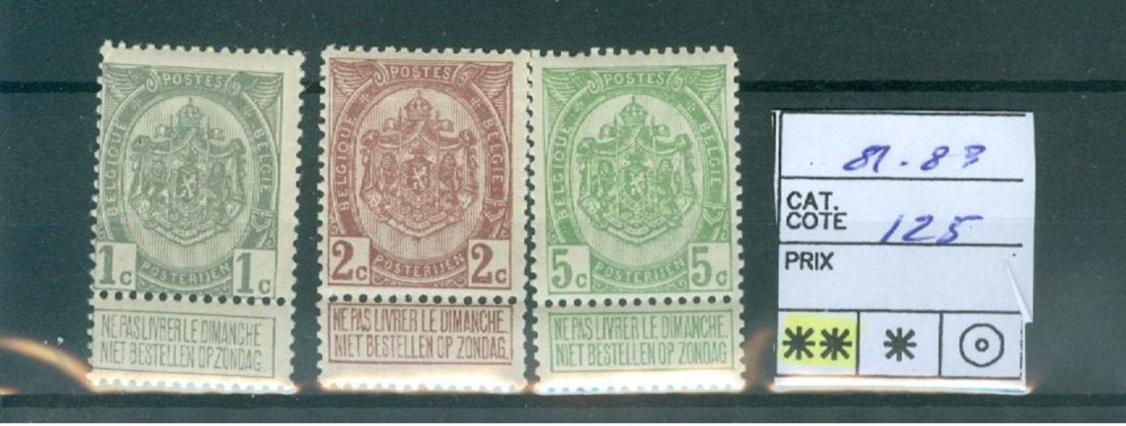 81-83 Xx  Côte  39.00€ - 1893-1907 Coat Of Arms