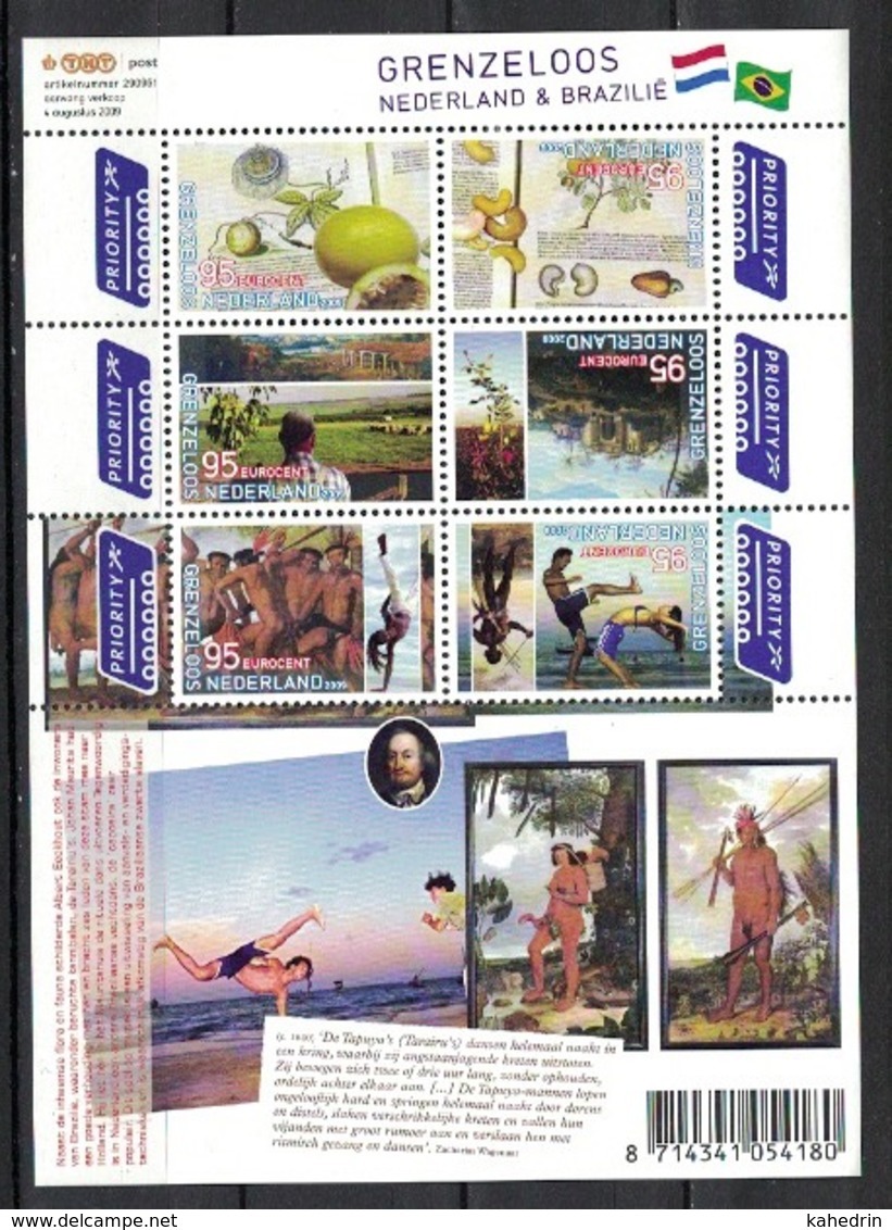 Nederland Pay Bas Olanda Netherlands 2009, Brazil Native Indian Tarairiu **, MNH, S/S - Unused Stamps