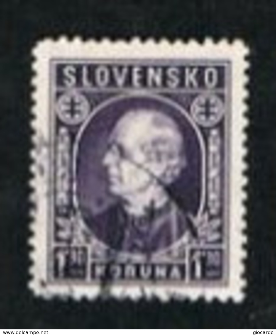 SLOVACCHIA (SLOVAKIA)  -  SG 81  -  1942 FATHER HLINKA 1,30   -   USED - Oblitérés