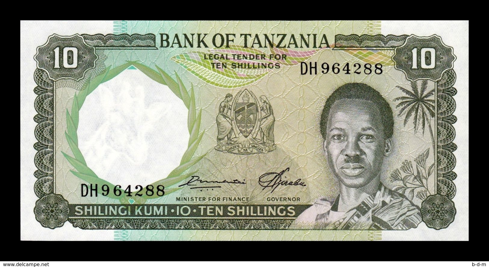 Tanzania 10 Shillings 1966 Pick 2e Sign 5 SC UNC - Tanzania