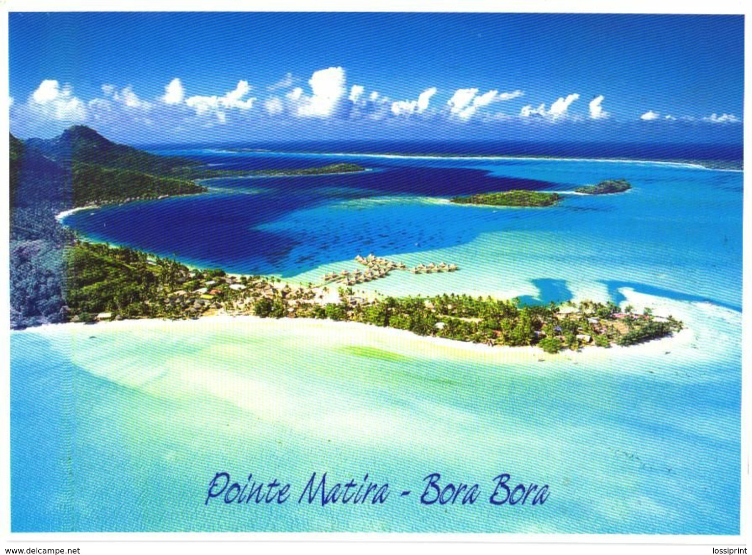 Bora Bora Island:Birds Eye View Of Matira Cape - Französisch-Polynesien