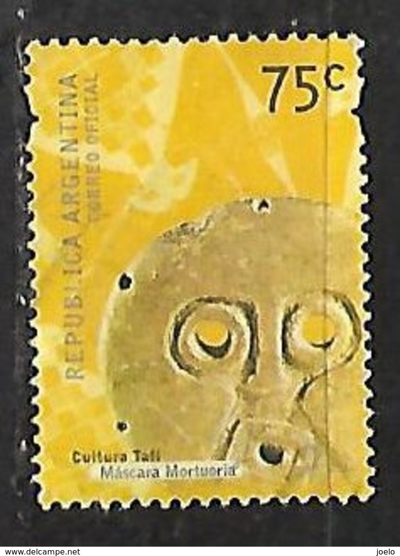 ARGENTINA 2000 TALI CULTURE DEATH MASK - Used Stamps