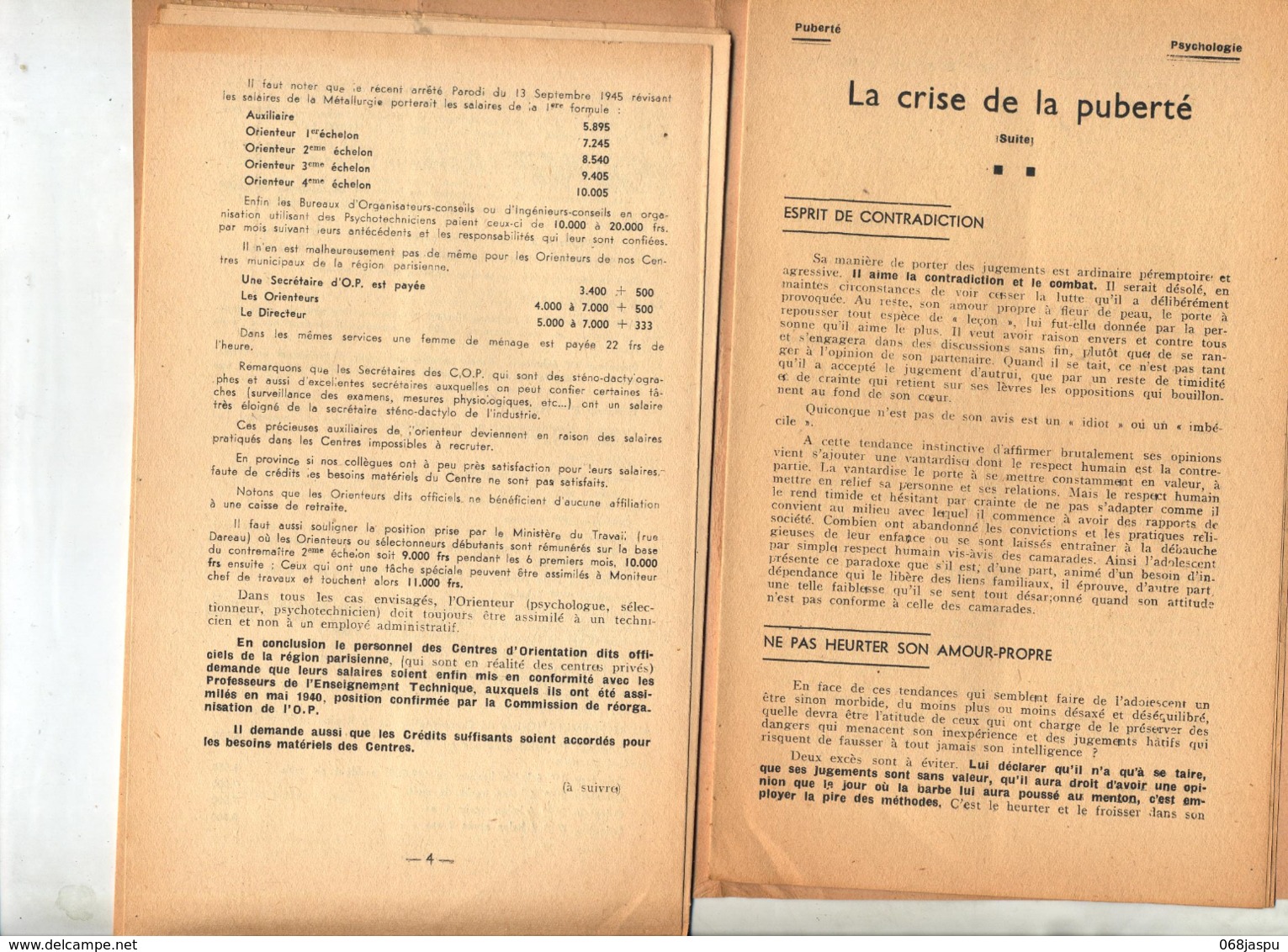 Cahier Education Populaire 1946 - 1900 - 1949