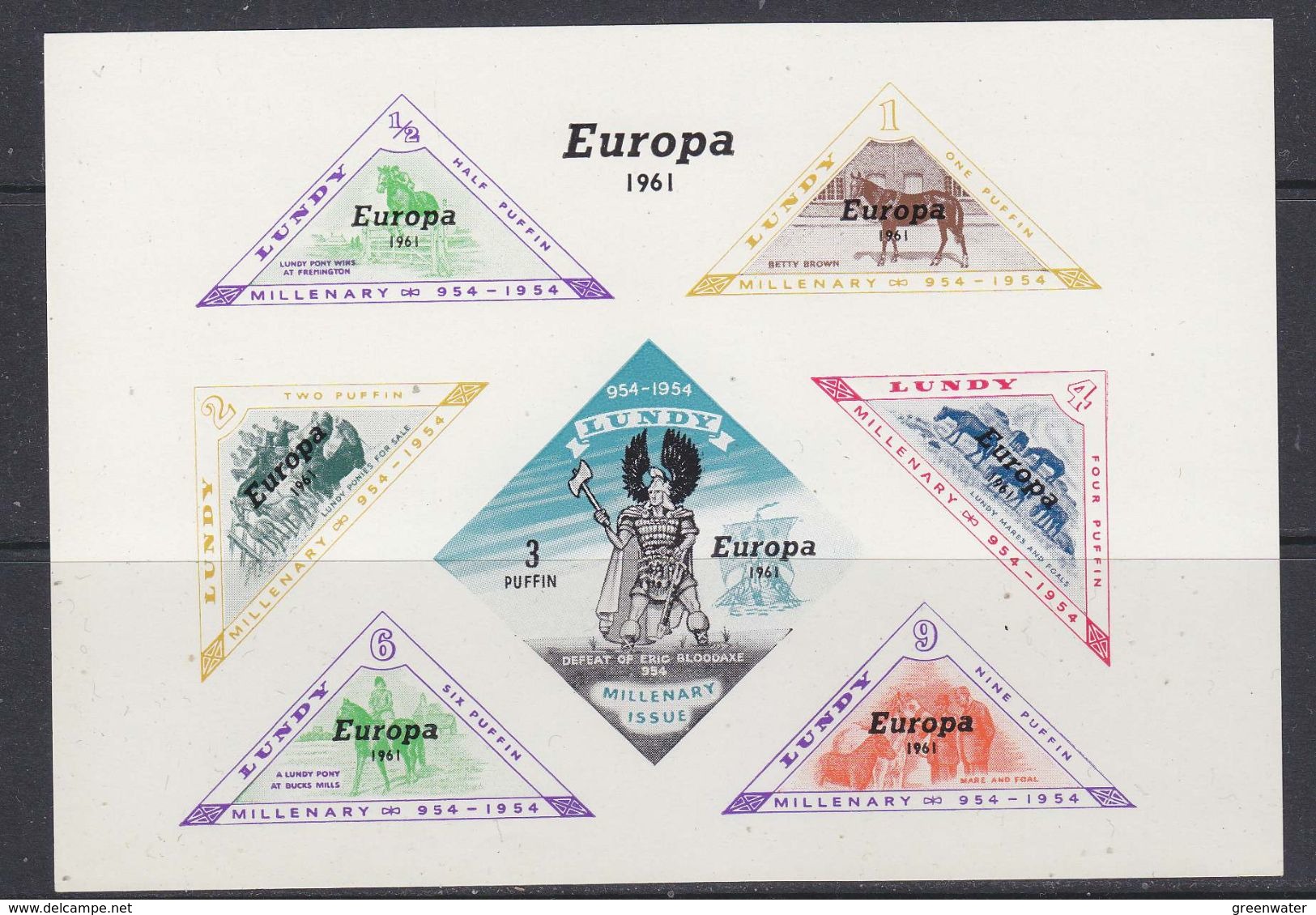 Europa Cept 1961 Lundy  M/s  ** Mnh (49353 ) - 1961