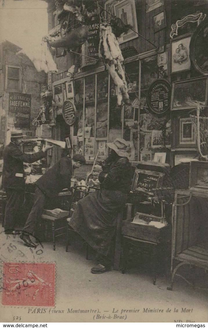 75 - PARIS - Vieux Montmartre - Le Premier Ministre De La Mort - Bric-à-brac - Arrondissement: 18