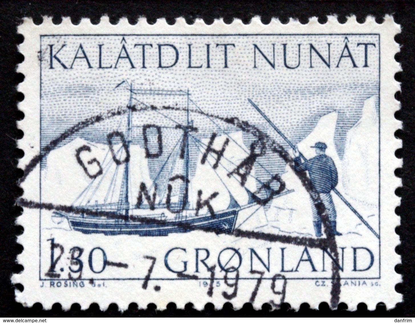 Greenland 1975 Mail Transport By Boat (Søkongen). Minr.93  Cz.Slania  ( Lot D 2784 ) - Usati