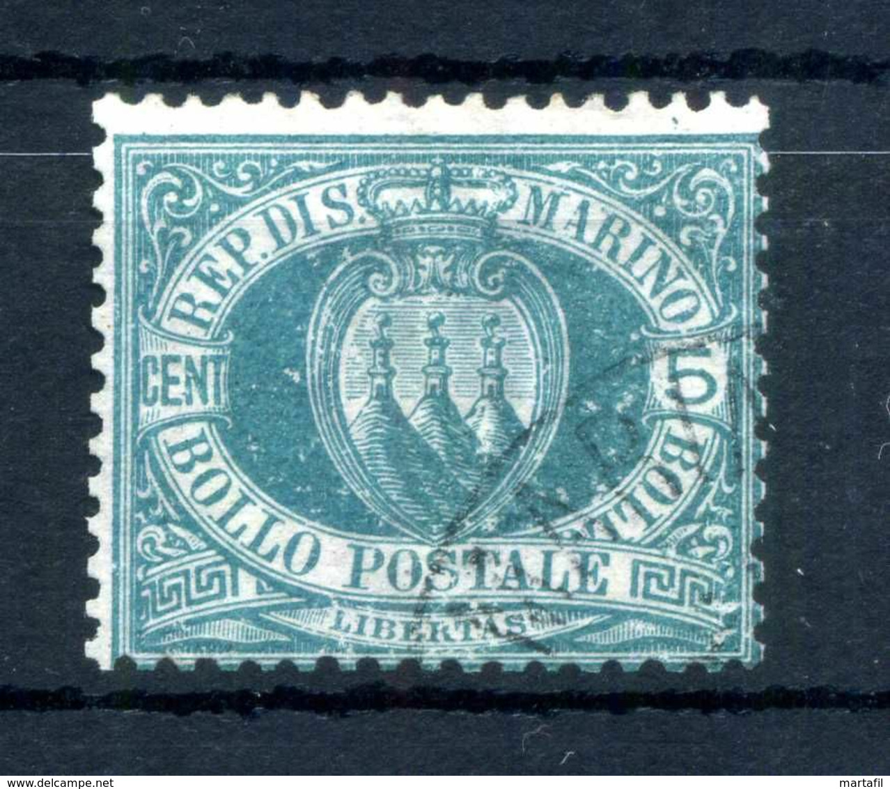 1894-99 SAN MARINO N.27 USATO - Gebraucht