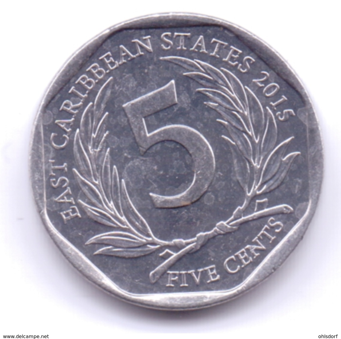 EAST CARIBBEAN STATES 2015: 5 Cents, KM 36 - Ostkaribischer Staaten